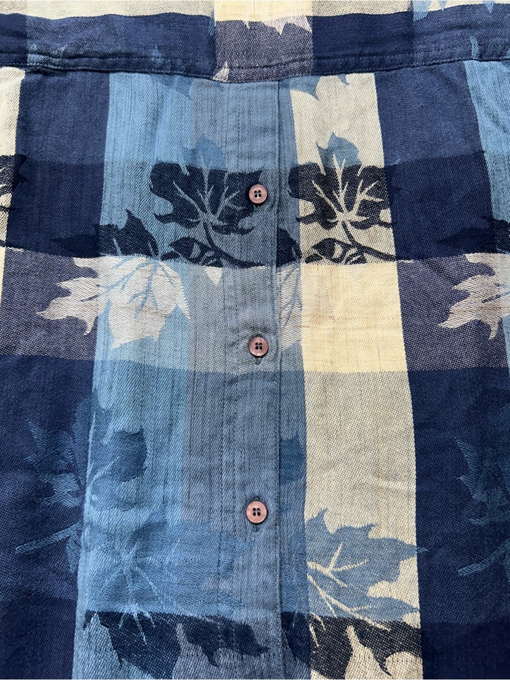 Blauport Women's Blue Plaid Button-Down Shirt - Picture 5 of 7